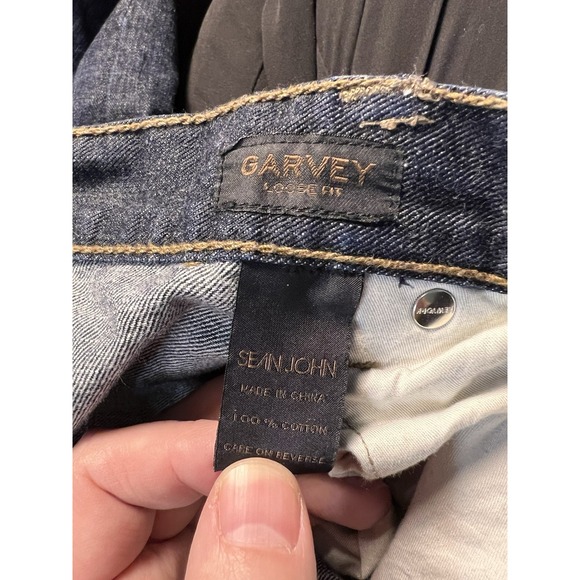 Sean John Garvey Jeans Mens 40x34 Baggy Relaxed Dark Denim Hip Hop Y2K - Picture 9 of 9